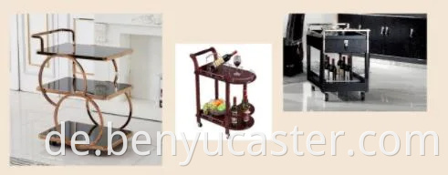 3 Zoll PP Trolley Wheel Benyu Castor Schwarz Farbe mit 18 kg Belastungskapazität und leise Laufen